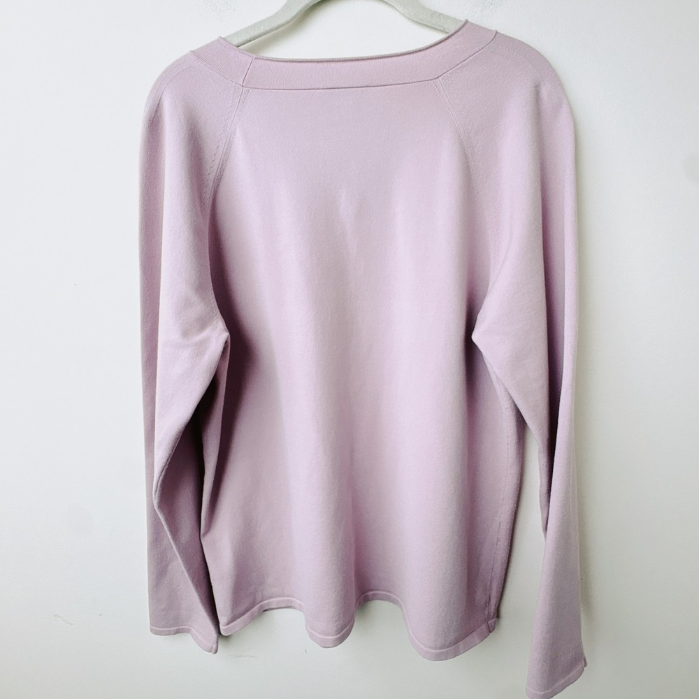 Per Se Carlisle Sweater Top Womens XL Purple Minimalist Soft Girl Office Capsule - Picture 4 of 9